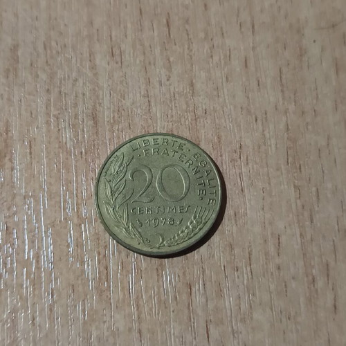 20 Centimes French coin 1978 used, Marianne design