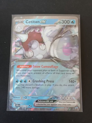 Cetitan ex Pokemon card like new with sleeve and toploader