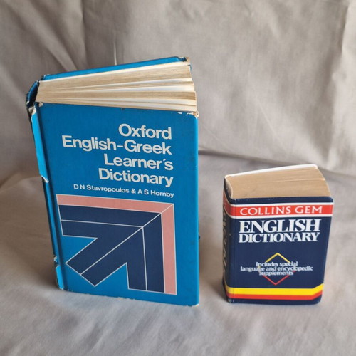 Oxford and Collins Gem English Dictionaries used, bilingual set
