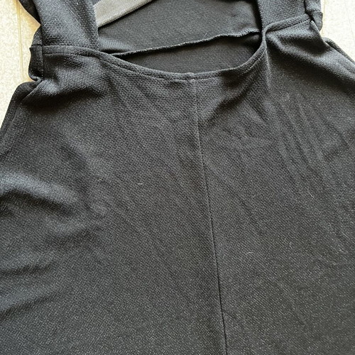 Black midi dress with open back used, slightly shiny, Tally Weijl