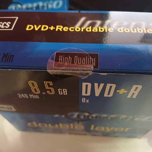 Intenso DVD+R 8x Dual Layer 8.5GB recordable pack of 5 new
