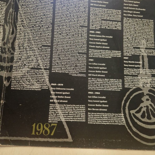 Black Sabbath Blackest Sabbath 2xLP used, 1st Greek pressing 1989