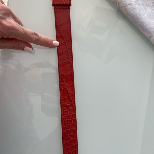 Furla leather belt like new, size S, red