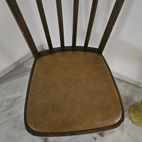 Vintage wooden mid-century chair used with upholstery