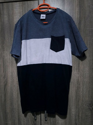Καλοκαιρινό t-shirt Zara Large μπλε σαν καινούργιο