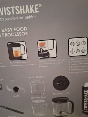 Twistshake Baby Food Processor 6 in 1 steam cooker 0.9l like new