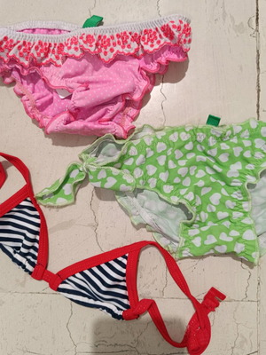 Swimsuit 2 Benetton bottoms and Lupilu bra used, 2 years old