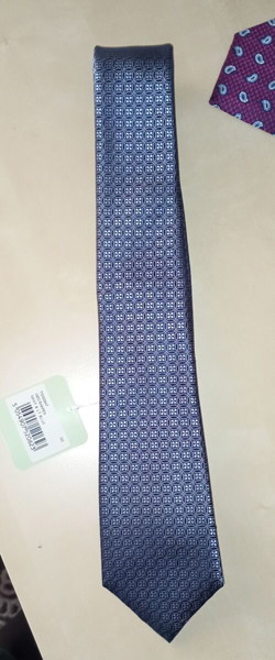 Γραβάτα Μεταξωτή Hawes & Curtis London Navy & Light Blue  ( Geo shapes )