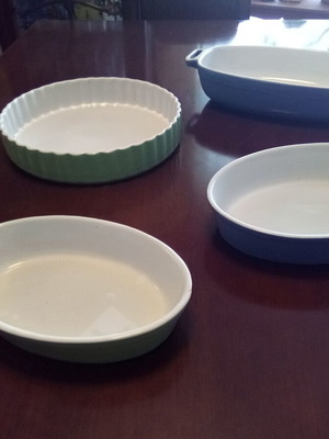 Heat-Resistant Cookware Set like new, 4 sizes