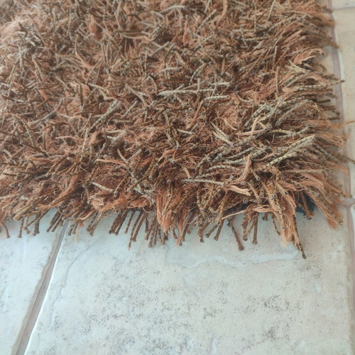 Shaggy rug 170x240cm like new, brown and beige