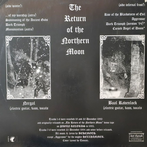 Behemoth The Return of the Northern Moon vinyl record used, metal