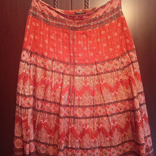 Massimo Dutti women's boho skirt, size L, multicolor