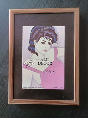 Metal photo frame gold used, wall and tabletop