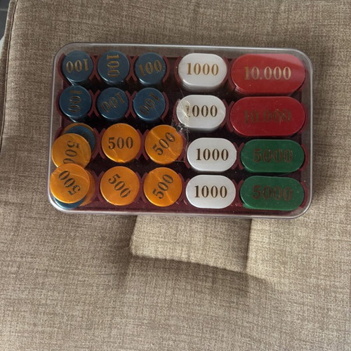 Vintage Poker Chips Set by Didatto like new