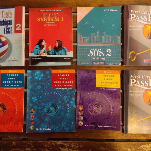 English learning books used, pack of 22 Lower First Certificate