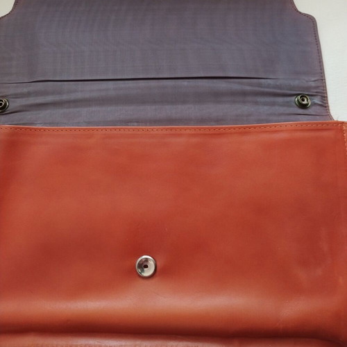 Vintage A-Cold-Wall leather clutch bag, like new, brown