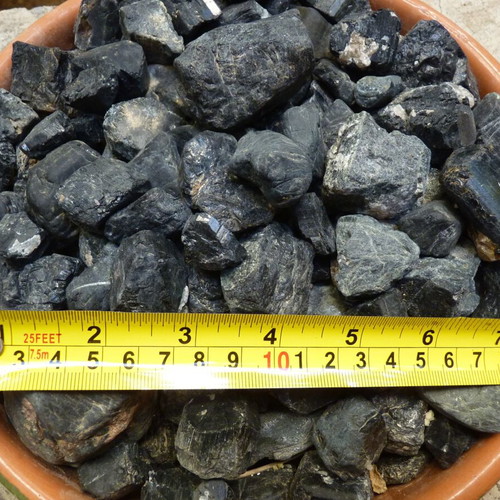 Black Tourmaline 500 Grams Raw Various Sizes 2.5-4 cm