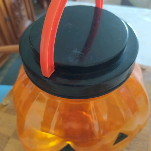 Halloween plastic container with handle like new