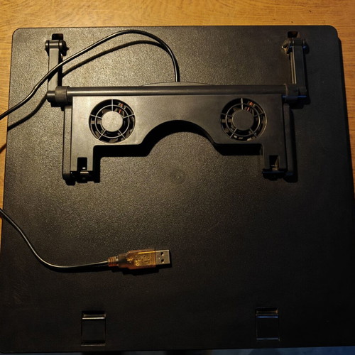 Hama Laptop Stand used with 2 USB Fans