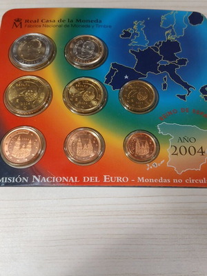 Σετ ευρω κέρματα Ισπανίας 2004 σαν καινούριο