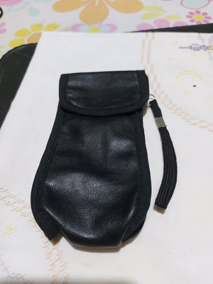 Phone case used, leather, size 15x7 cm