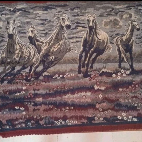 Wall hanging with horse theme like new, 1.80×0.80 m