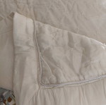 Bridal quilt set like new with quilted embroidery and pearls