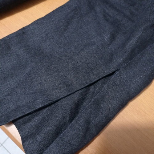 Salvatore Rinaldi Milano linen black suit with green details like new