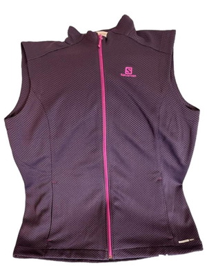 Salomon γυναικείο γιλέκο με φερμουάρ μεταχειρισμένο, μωβ, μέγεθος M