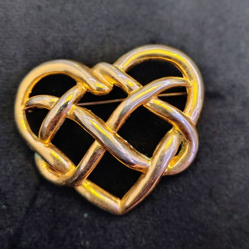 Heart pin used, vintage gold piece