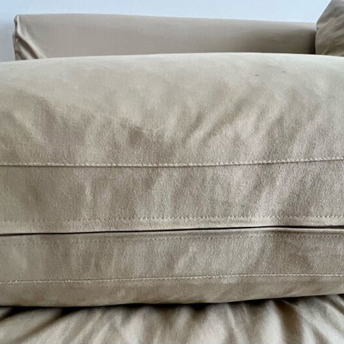 Cocomat four-seater sofa used with beech frame and latex cushions