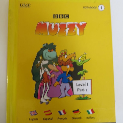 Muzzy Level 1 Part 1 book and DVD set used, multilingual language course