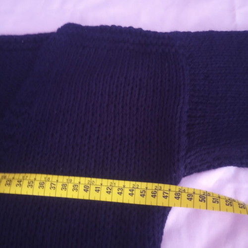 Handmade black knit top with open V back, used
