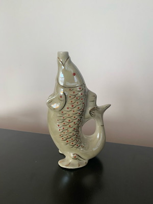 Handmade fish vase used from France collectible