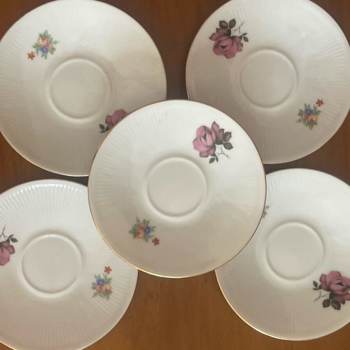Antique dessert plates, fine German porcelain, like new, set of 5