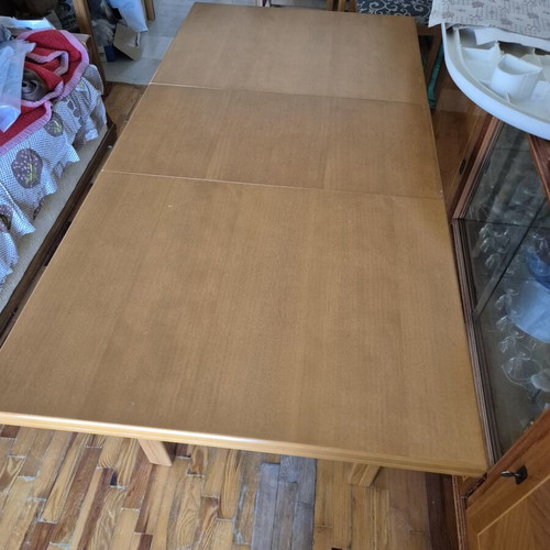 Wooden kitchen table with extension like new