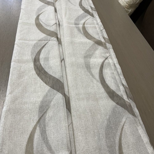 Curtains set of 4 new, beige and light gray with subtle strass