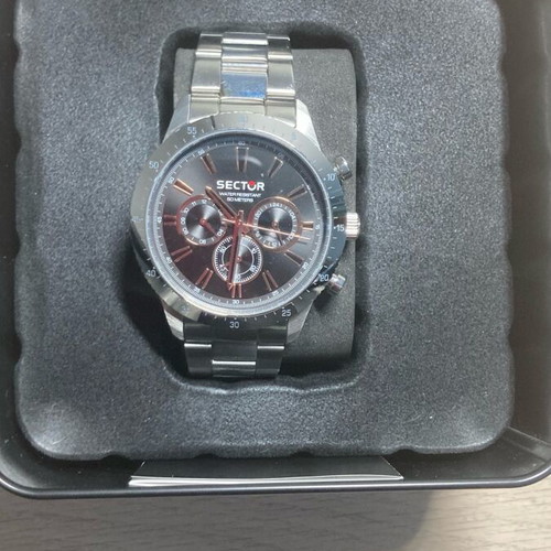 Sector 270 men's watch new, waterproof 5Atm, silver metal bracelet