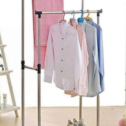 Rolling floor clothes rack new, foldable metal 72x45x160