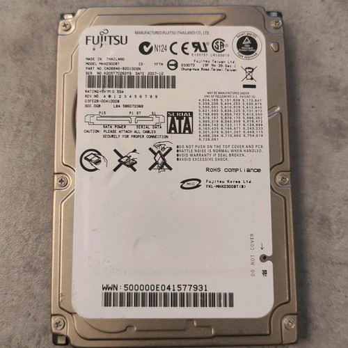 Fujitsu HDD hard drive 300GB 2.5'' like new for laptop or external use