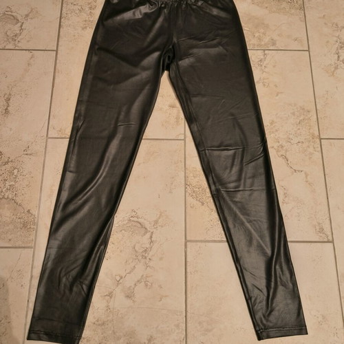 Le Vertige faux leather leggings like new, black, size L