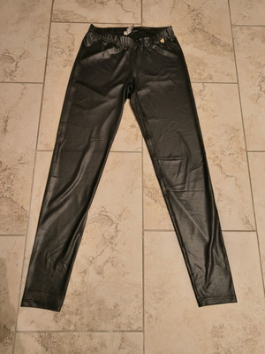 Le Vertige faux leather leggings like new, black, size L