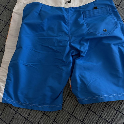 RRD men's swim shorts size S new, white and orange