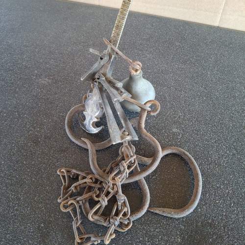 Bronze Kantari 40 cm used Ottoman period with iron hooks