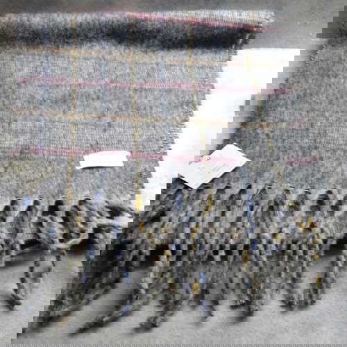 Εσάρπα καινούργια γκρι και τιρκουάζ, σεστή και αφράτη