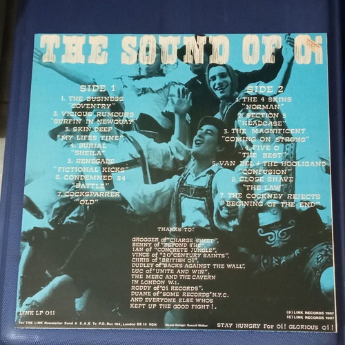 The Sound Of Oi! LP compilation vinyl 1987 punk, like new