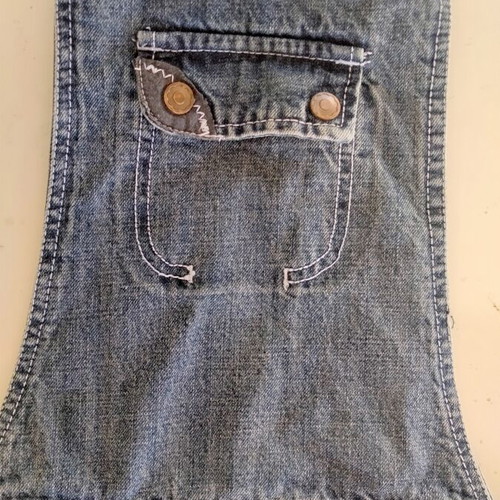 Sam 0-13 Denim Salopette Skirt Like New, Size 14Y S/XS