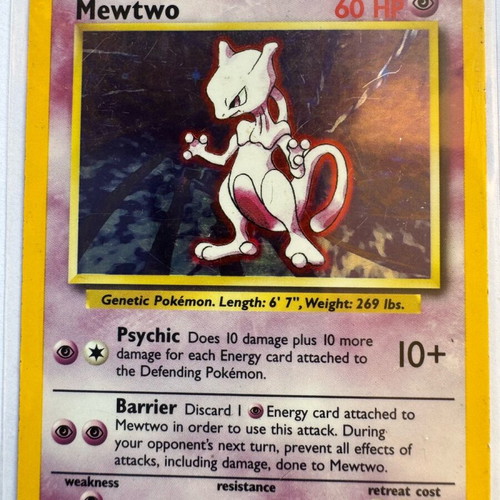 Pokemon TCG Mewtwo Holo Base Set like new