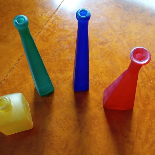 Decorative bottles colorful new made of matte glass