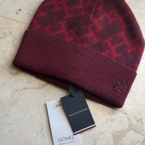 Tommy Hilfiger Monogram Beanie Red New One Size